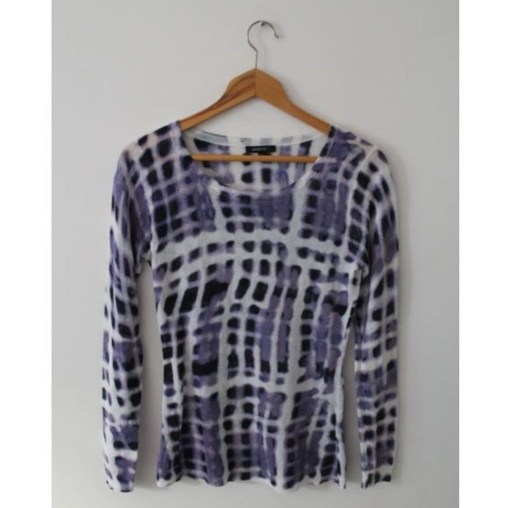Lafayette 148 Alpaca Wool Blend Light Sweater / Small / Purple White